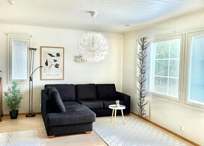 公寓 Polar Night Wooden House With Sauna